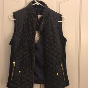 Faux leather vest